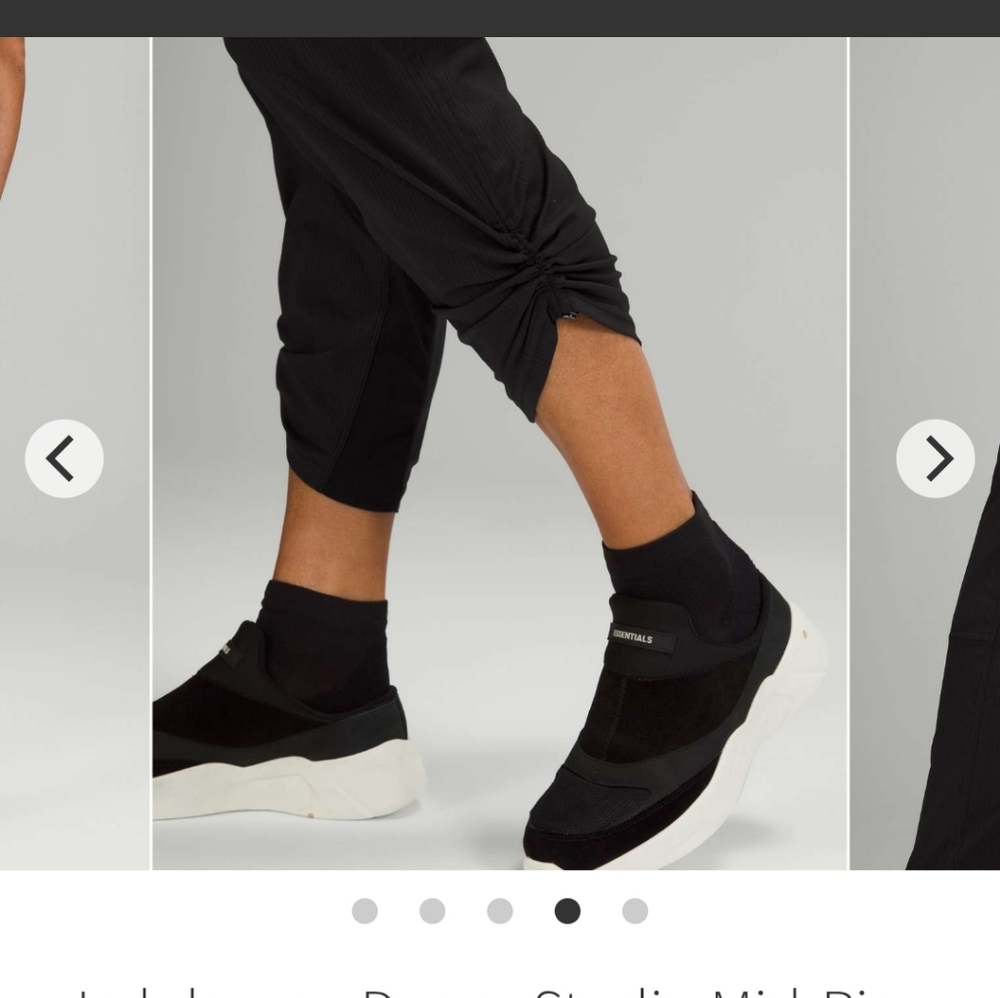 lululemon athletica Black Dance Studio Mid-Rise Crop Pants 25" Size 4